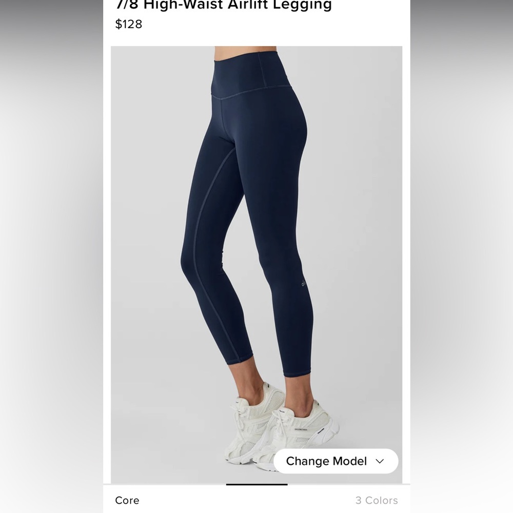 Alo airlift legging 7/8 navy